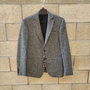 Michael Kors Houndstooth Wool Blend Blazer Mens Size 38R NEW